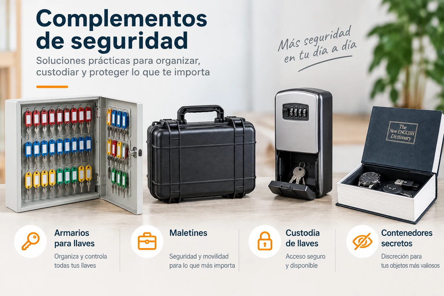Complementos de seguridad para organización, custodia y protección
