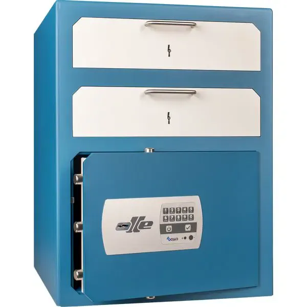 Submostrador con sistema cajón para depósito de efectivo y documentos